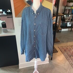 Old Navy Blue Casual Button Down Shirt Versatile Everyday Wear